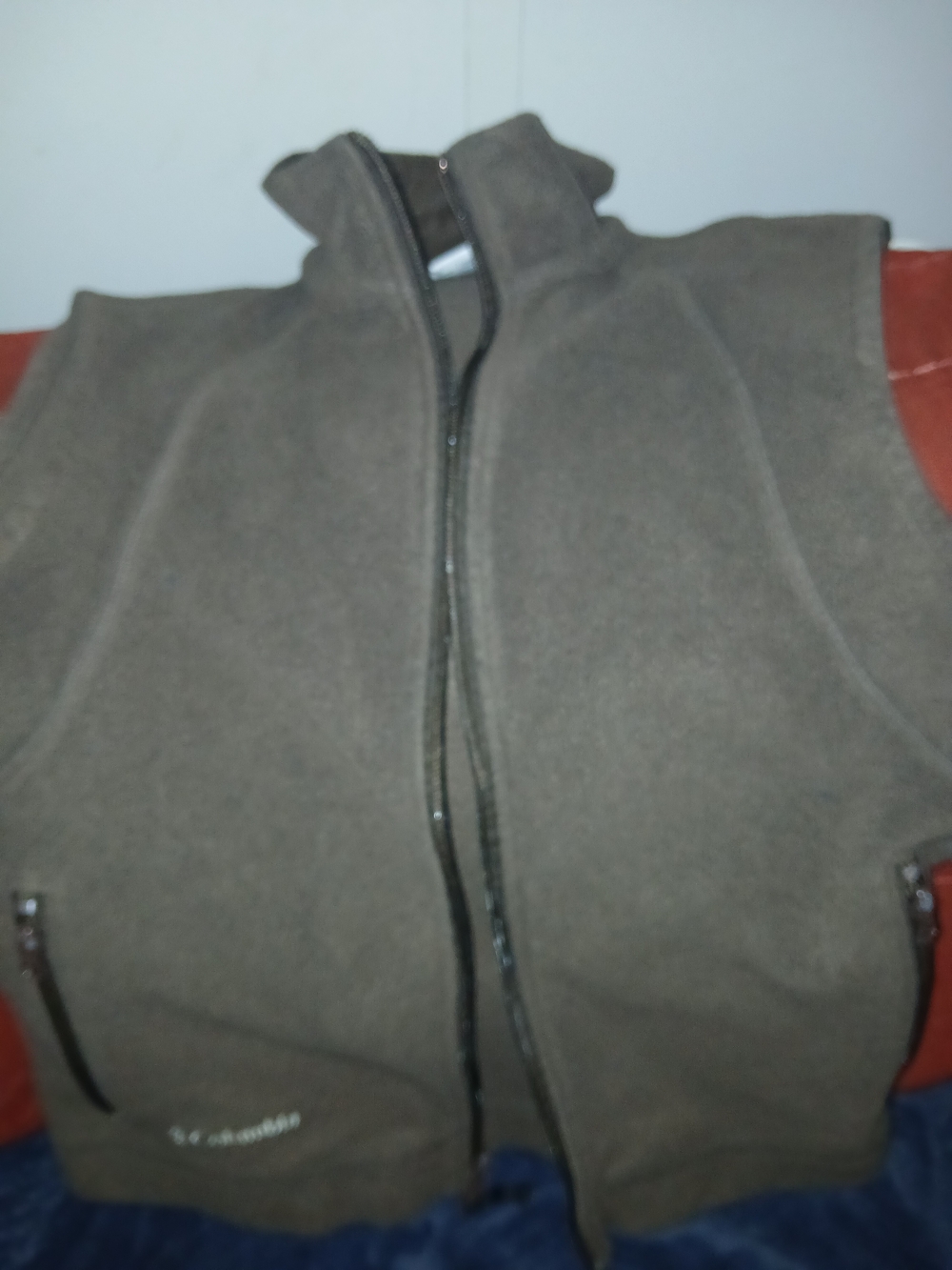 Columbia Brown Fleece Zip Vest